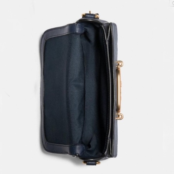 This is a Coach Jade Saddle Bag in crocodile-embossed leather Jade Saddle Bag - Picture 4 of 6